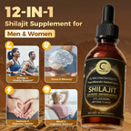 🌿 Shilajit Liquid Drops with Sea Moss, Ashwagandha, Maca & Moringa | Trace Minerals + Herbal Fusion | 60ML Natural Energy & Wellness Support Omura Products