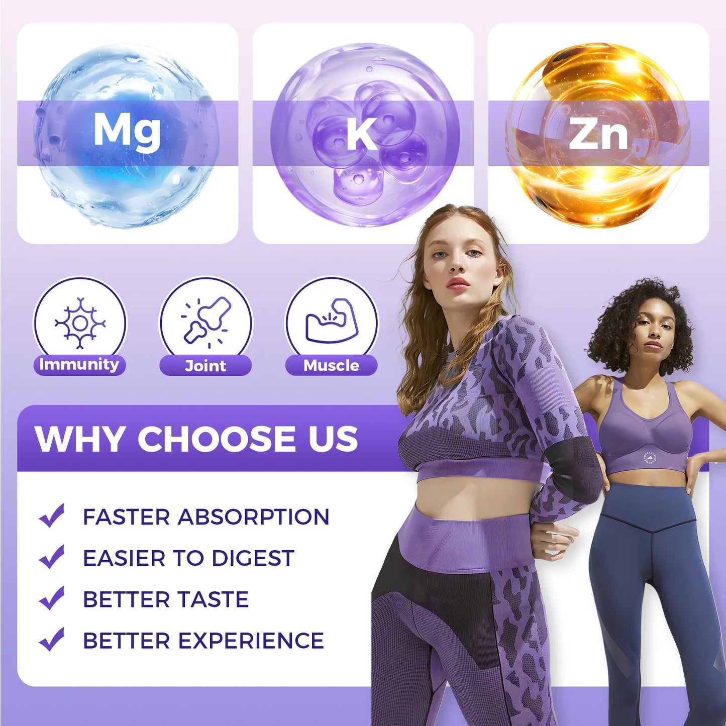 Potassium Magnesium Liquid Supplement 2 Fl oz – High‑Absorption Magnesium Complex with Potassium 99mg, Calcium, Vitamin D3 & Zinc