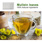 Herbal Mullein Leaf Tea | Lung Cleanse Support, Easy Breathing, Cough Relief & Detox | Natural Herbal Drink | 28 or 60 Tea Bags Omura Products