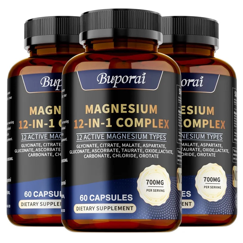 Magnesium Complex Capsules – Highly Absorbable Magnesium Blend for Bone, Muscle & Relaxation Support