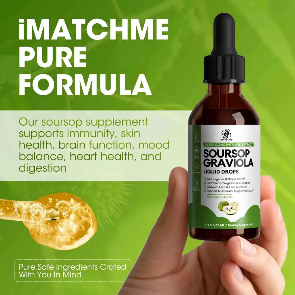 Organic Soursop Drops – Natural Antioxidant & Immune Support (5.1 Fl. oz / 145g) Omura Products