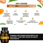 4‑in‑1 Turmeric Ginger Supplement with Garlic & Black Pepper – High‑Absorption Curcumin Capsules Omura Products