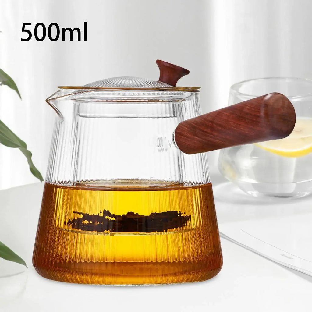 Glass Teapot with Infuser – Stovetop Safe Blooming & Loose Leaf Tea Maker with Lid (Heat-Resistant Borosilicate) Omura Products