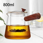 Glass Teapot with Infuser – Stovetop Safe Blooming & Loose Leaf Tea Maker with Lid (Heat-Resistant Borosilicate) Omura Products