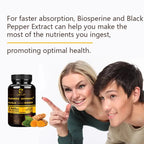 4‑in‑1 Turmeric Ginger Supplement with Garlic & Black Pepper – High‑Absorption Curcumin Capsules Omura Products