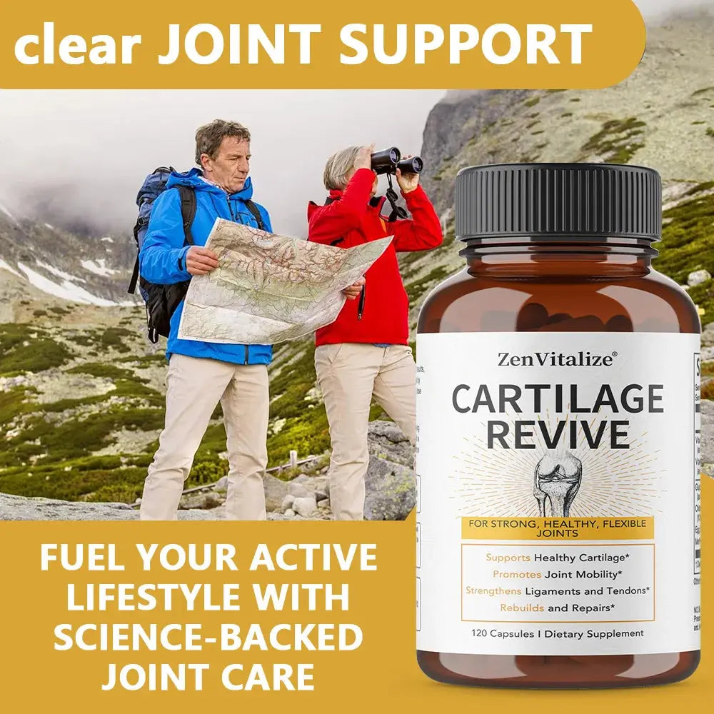 Cartilage Regeneration Supplement – Type II Collagen, Glucosamine, MSM, Vit D3 & C – Joint Mobility Support – 30/60/120 Capsules Omura Products