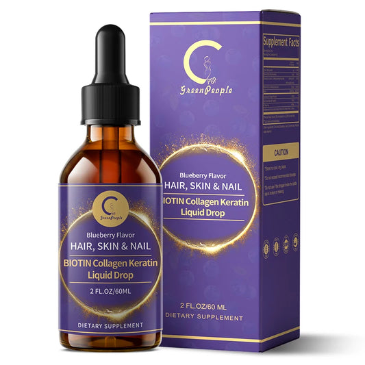 Biotin Drops High Potency Liquid Vitamin for Hair Growth, Skin & Nail Support – Sugar‑Free, Non‑GMO – 2 fl oz