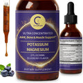 Potassium Magnesium Liquid Supplement 2 Fl oz – High‑Absorption Magnesium Complex with Potassium 99mg, Calcium, Vitamin D3 & Zinc Omura Products