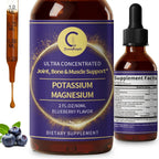 Potassium Magnesium Liquid Supplement 2 Fl oz – High‑Absorption Magnesium Complex with Potassium 99mg, Calcium, Vitamin D3 & Zinc Omura Products