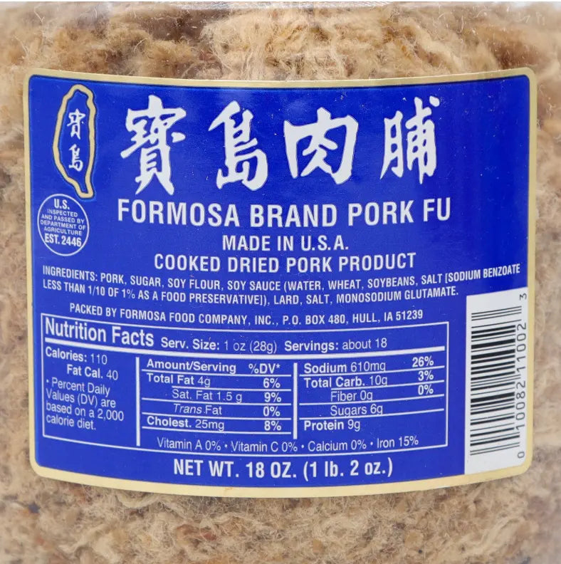 Formosa Large Pork Fu, 18.0 Oz Omura Products
