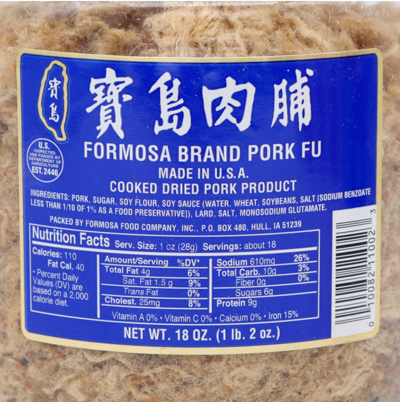 Formosa Large Pork Fu, 18.0 Oz
