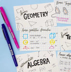 Quad Ruled Index Cards 3"X5" 100 Count, 4-1" Graph Ruled Lined Flashcards Omura Products