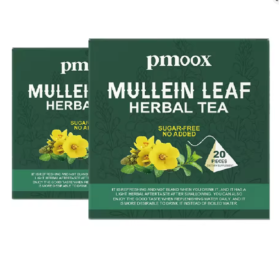 🍃 Lung Cleansing Tea | Herbal Mullein Leaf Detox Tea Bags for Respiratory Health | 15 Tea Bags