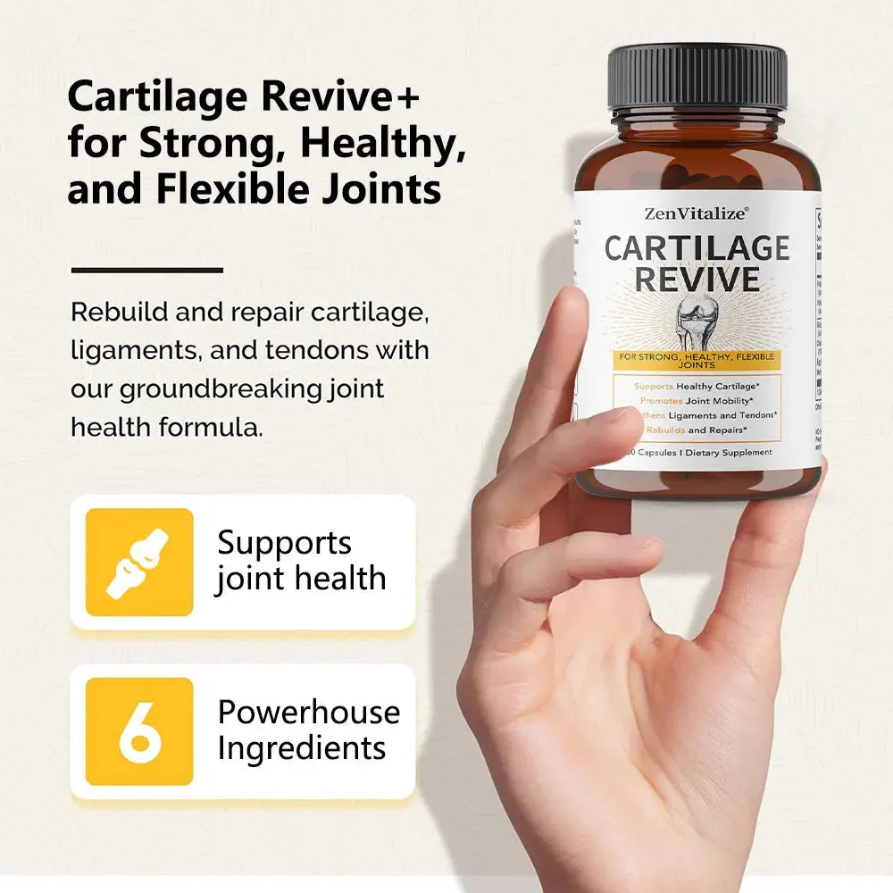 Cartilage Regeneration Supplement – Type II Collagen, Glucosamine, MSM, Vit D3 & C – Joint Mobility Support – 30/60/120 Capsules Omura Products