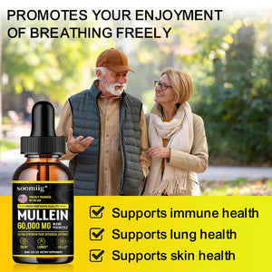 🌿Organic Mullein Leaf Drops – Lung Cleanse, Immune Support & Respiratory Wellness | 2 fl oz Herbal Tincture Omura Products