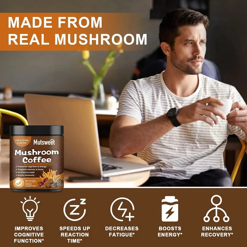 Mushroom Coffee – Lion’s Mane & Chaga – 12oz Ground Coffee Omura Products