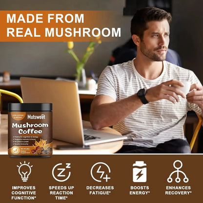 Mushroom Coffee – Lion’s Mane & Chaga – 12oz Ground Coffee Omura Products