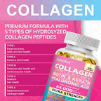 14‑in‑1 Collagen Capsules with Biotin & Keratin | Skin, Hair & Nail Support Omura Products