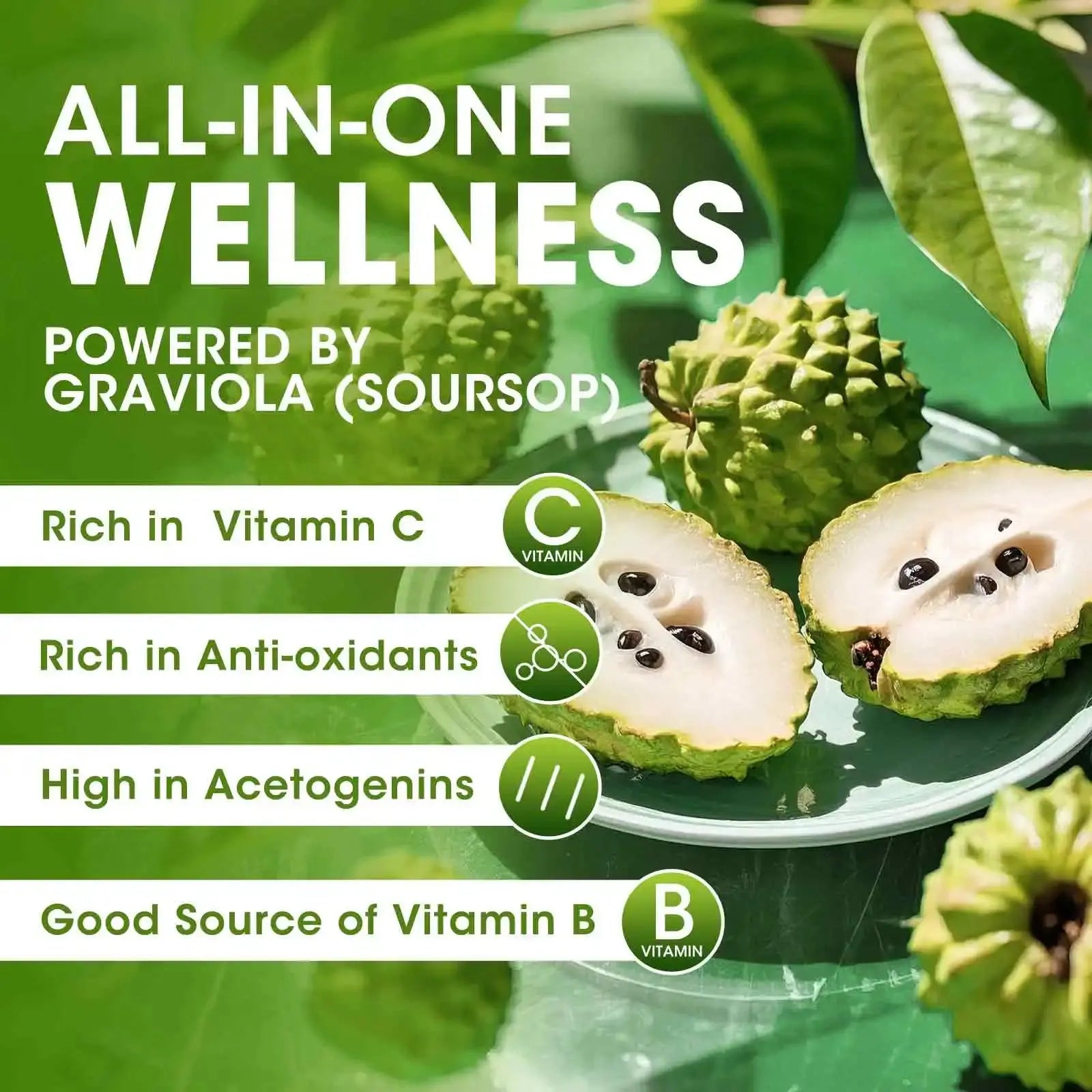 Organic Soursop Drops – Natural Antioxidant & Immune Support (5.1 Fl. oz / 145g) Omura Products