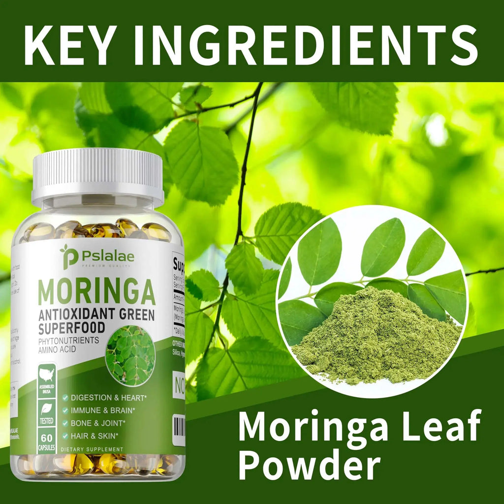 Moringa Capsules – Immune Support, Digestion & Brain Health 60ct Omura Products