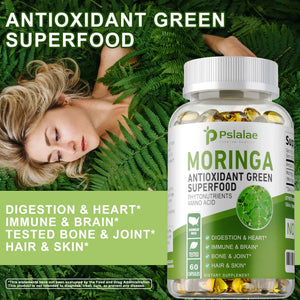 Moringa Capsules – Immune Support, Digestion & Brain Health 60ct Omura Products