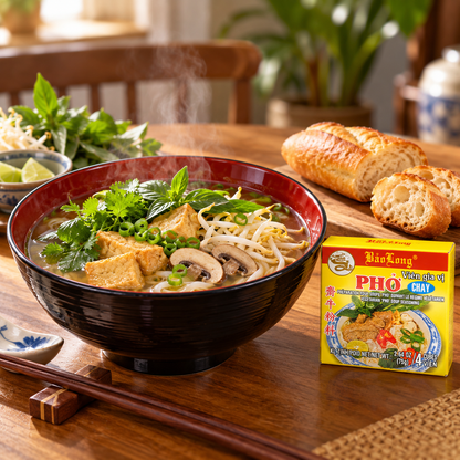 Bao Long Pho Chay Vegetarian Pho Seasoning Cubes | 4-Pack | 4 Cubes per Box, 16 Cubes Total, 2.64 oz (75 g) Each