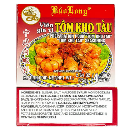 Bao Long Gia-Vi TOM KHO TAU Seasoning Cube 4-ct | 4-Pack (16-Cubes) Omura Products
