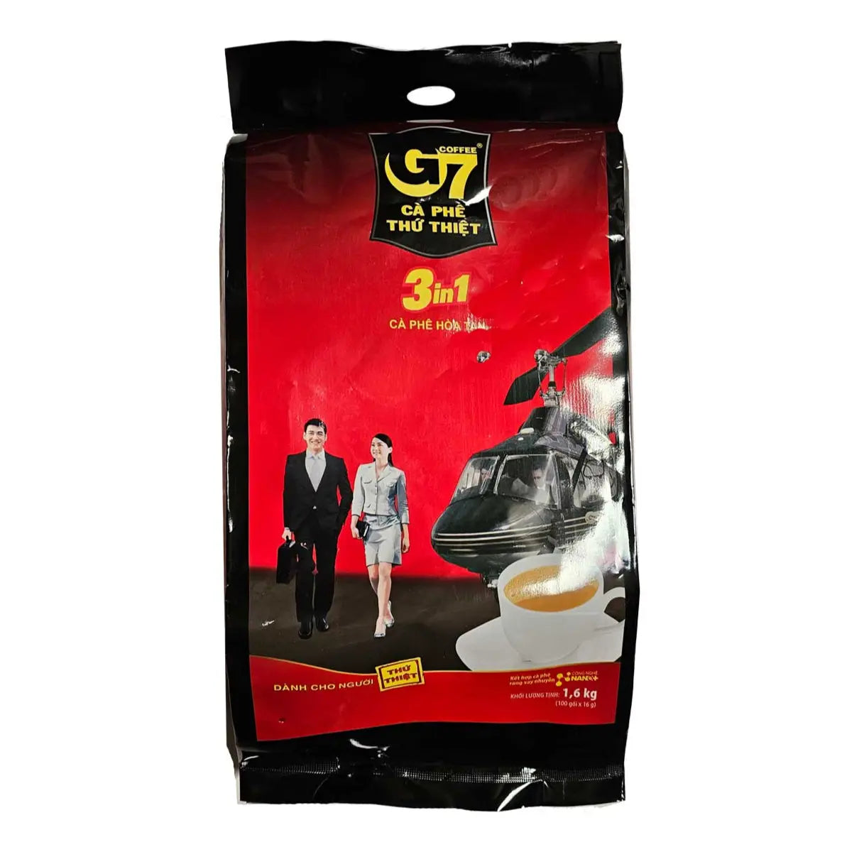 Trung Nguyen G7 3-in-1 Instant Premium Vietnamese Coffee, 100 Servings/Sticks x 16g Omura Products
