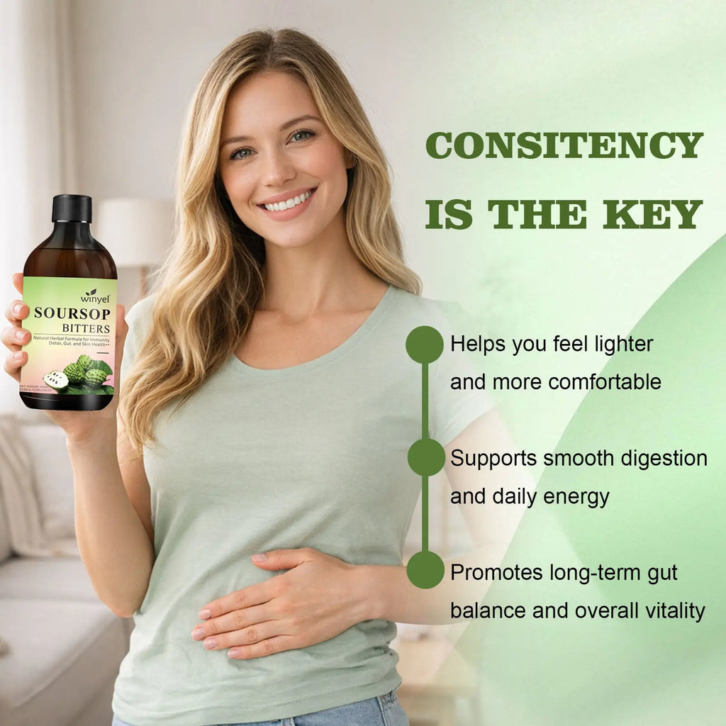 Omura Soursop Bitters Liquid 15 herb detox and digestive support formula