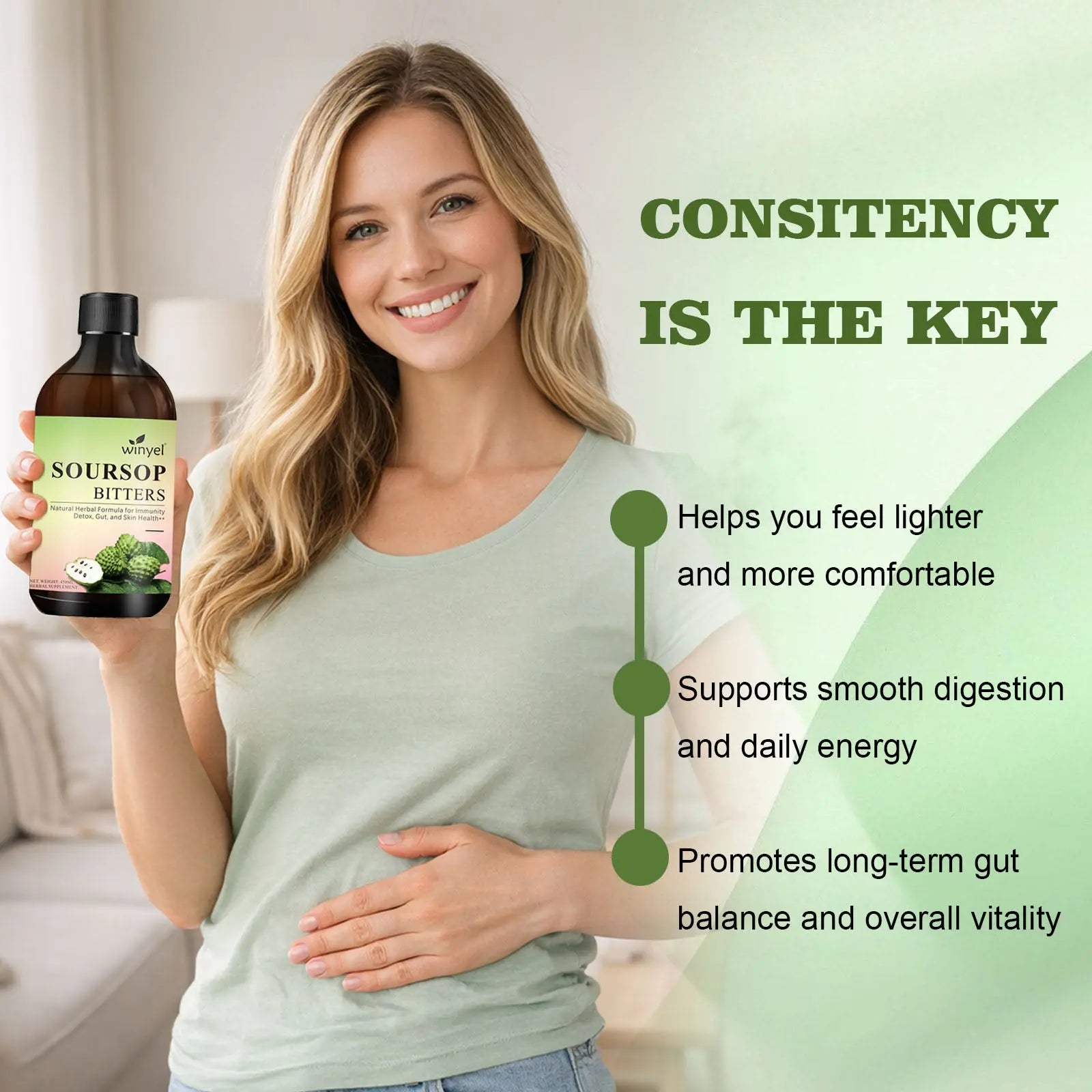 Omura Soursop Bitters Liquid 15 herb detox and digestive support formula