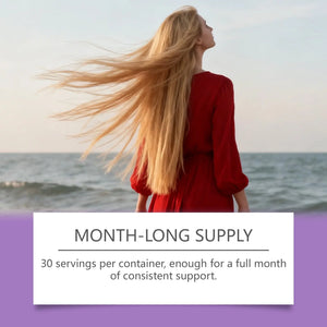 Biotin Collagen Hair Care Drops 60,000 mcg 💜 Liquid Hair Growth Vitamins for Stronger Hair, Skin & Nails | 2oz (30 Servings) Omura