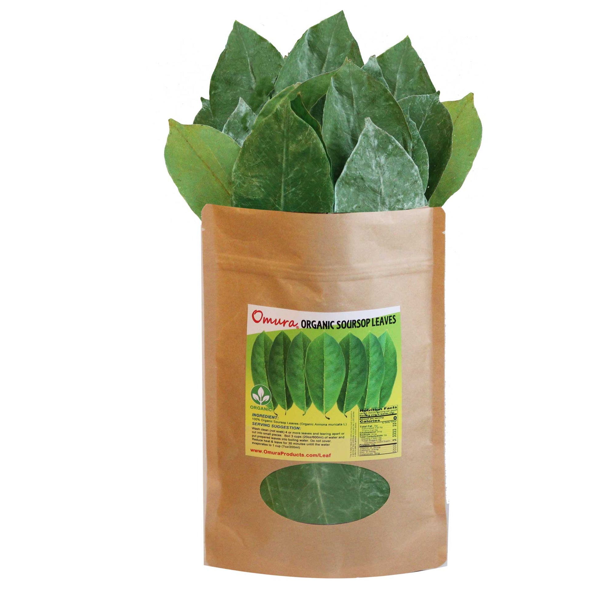 Omura Soursop Organic Leaves | Hojas de Guanabana | Whole Leaves - Omura Products