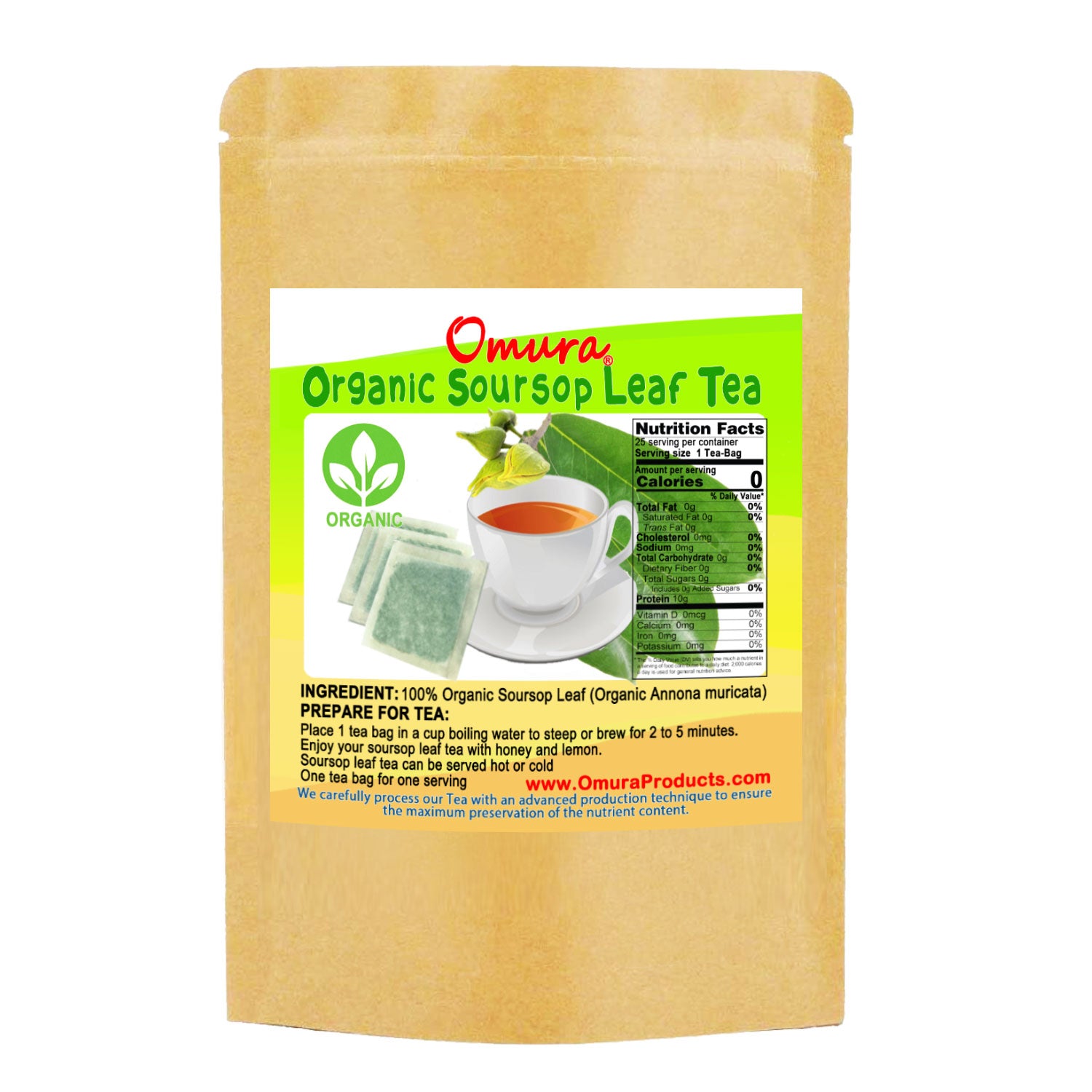 Omura Wonder Soursop Natural Graviola Leaf Tea - Omura Products