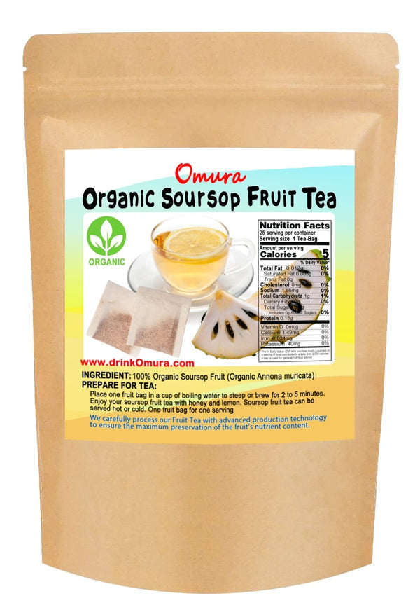 Omura Soursop Graviola FRUIT TEA in Small Fruit-Bag 0.11 Oz. - Omura Products
